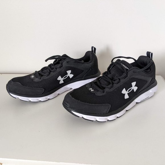 Charged Assert Running Shoes Black and White sz 11 - Picture 2 of 5